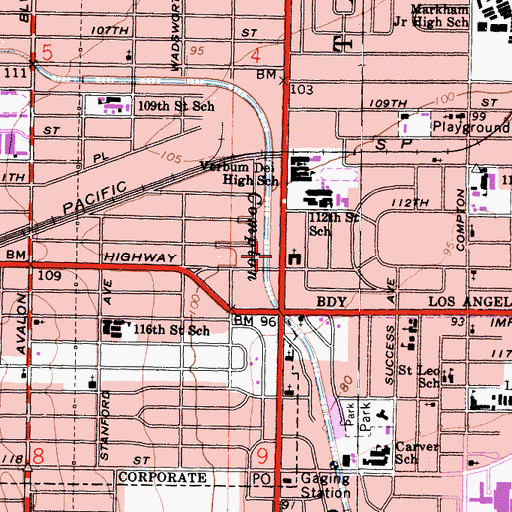 Topographic Map of Church of God in Christ, CA