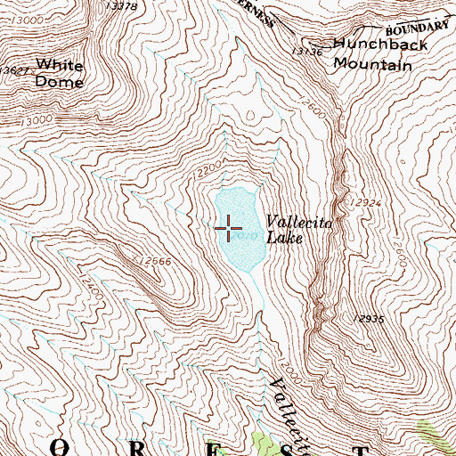 Topographic Map of Vallecito Lake, CO