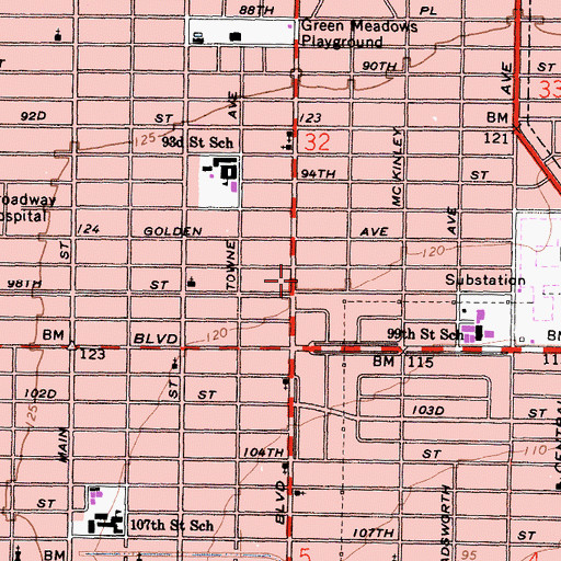 Topographic Map of Kingdom Hall of Jehovahs Witnesses, CA