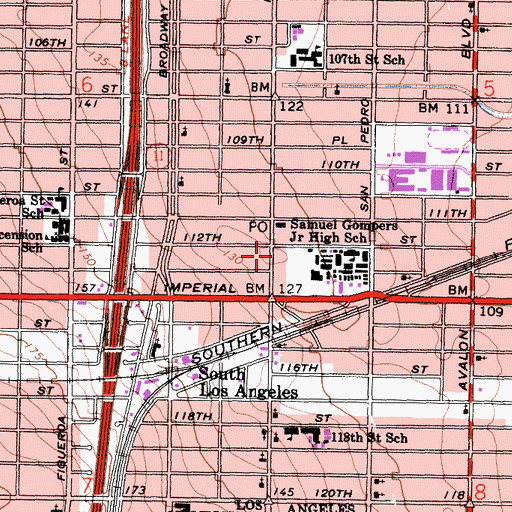 Topographic Map of Main Street Church of Christ, CA