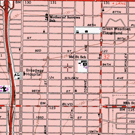 Topographic Map of Mount Carmel Holy Assembly Baptist Church, CA