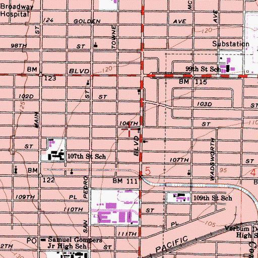 Topographic Map of New Christian Light Baptist Church, CA