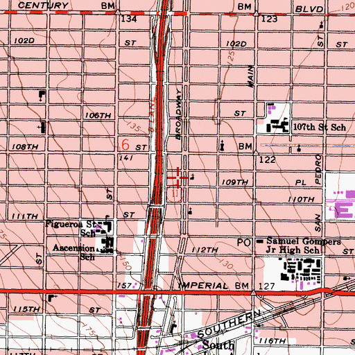 Topographic Map of New Prospect Baptist Church, CA