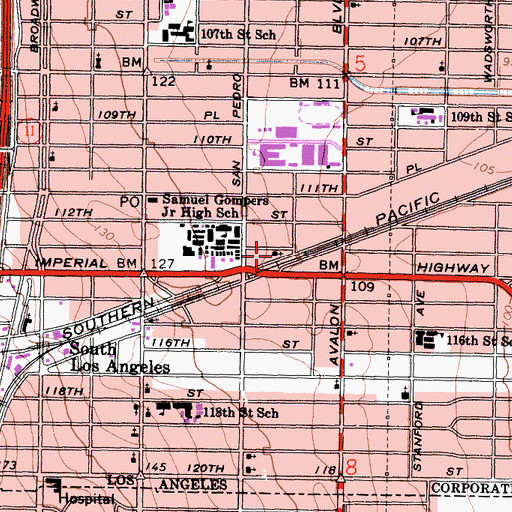 Topographic Map of The Church of the Living God, CA