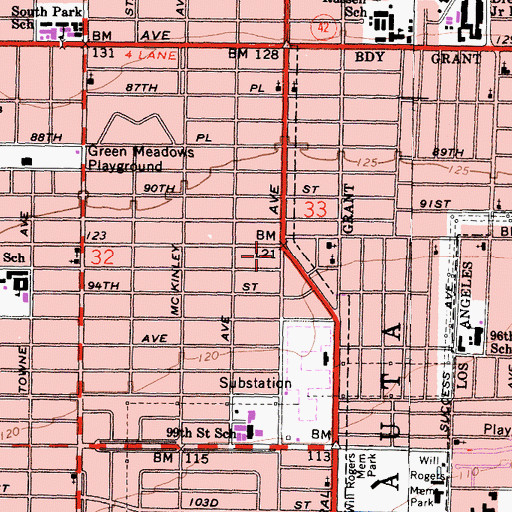 Topographic Map of The Holy Temple Church, CA