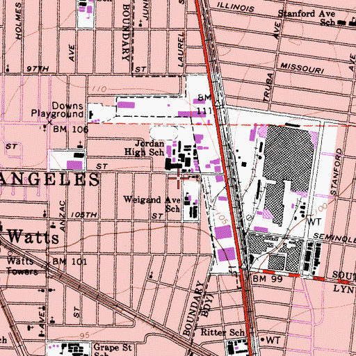 Topographic Map of Olive Branch Baptist Church, CA