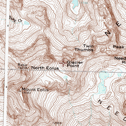 Topographic Map of Glacier Point, CO