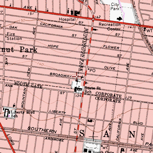 Topographic Map of Bible Baptist Church, CA