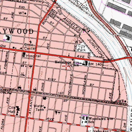 Topographic Map of Church of Christ, CA