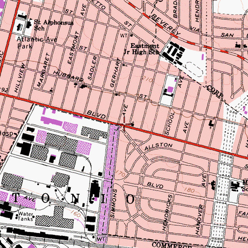 Topographic Map of Community Brethren Church, CA