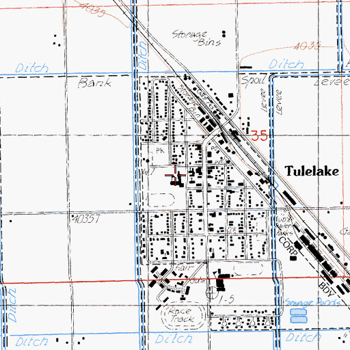 Topographic Map of Community Presbyterian Church, CA