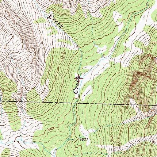 Topographic Map of Leviathan Creek, CO