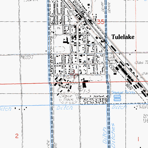 Topographic Map of Trinity Lutheran Church, CA