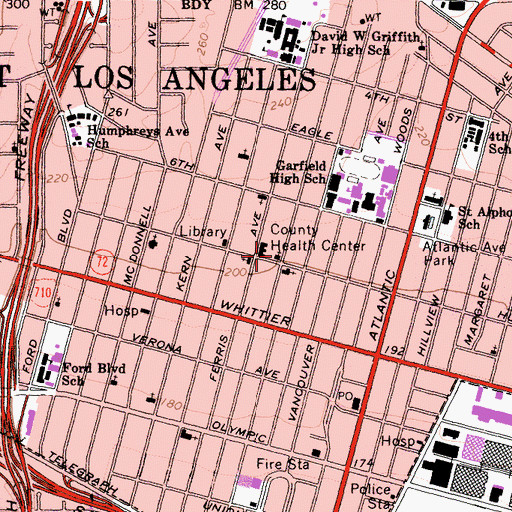 Topographic Map of Church of Divine Guidance, CA