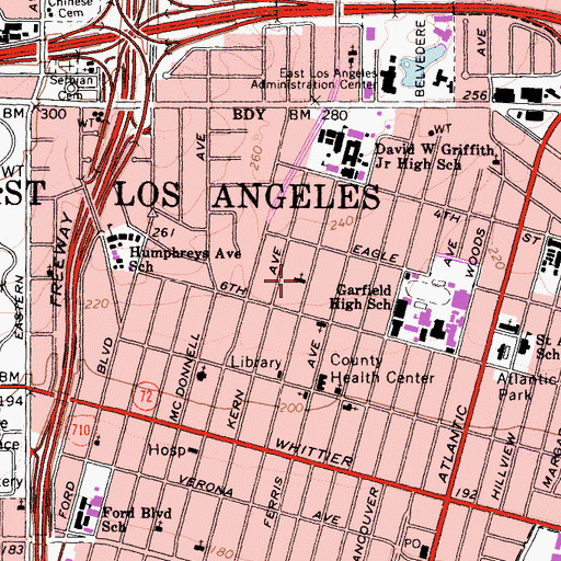 Topographic Map of Iglesia Christiana, CA