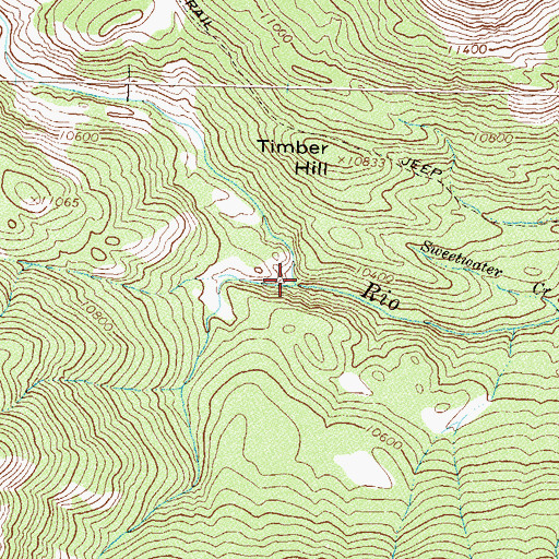 Topographic Map of Starvation Gulch, CO