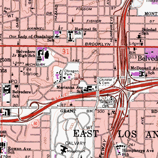 Topographic Map of Santa Maria Neighborhood Center, CA