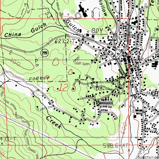 Topographic Map of The Church of Jesus Christ of Latter Day Saints, CA