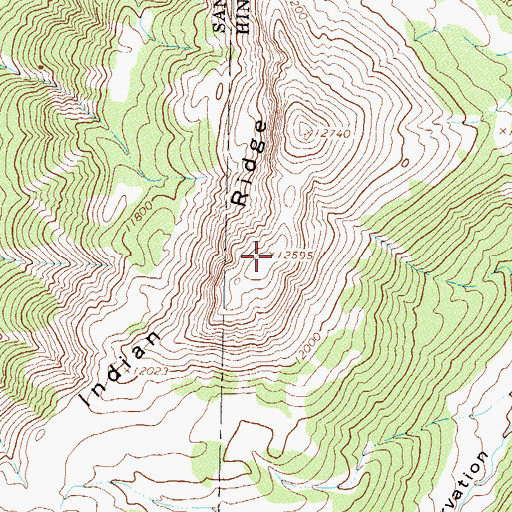 Topographic Map of Indian Ridge, CO