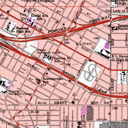 Topographic Map of Evangelical Christian Church, CA