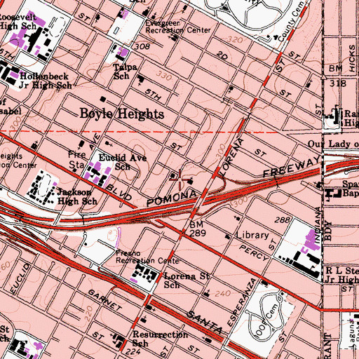 Topographic Map of First United Christian Molokan Church, CA