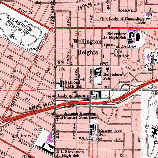 Topographic Map of Gospel Temple, CA