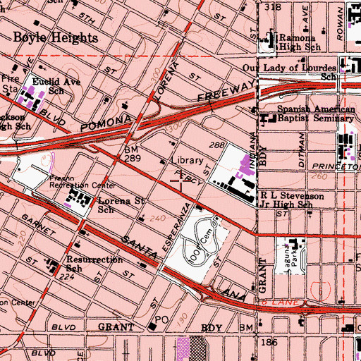 Topographic Map of New United Christian Molokan Church, CA