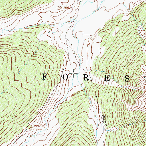 Topographic Map of Middle Ute Creek, CO
