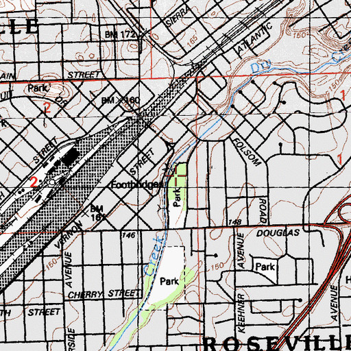 Topographic Map of First Church of Christ Scientist, CA