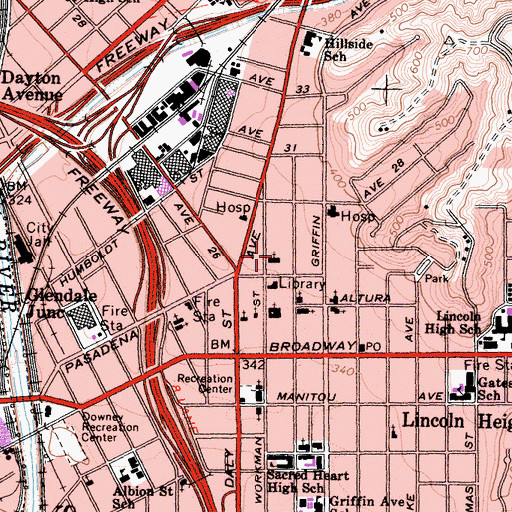 Topographic Map of Advent Christian Church, CA