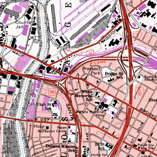 Topographic Map of Church of San Antonio de Padua, CA