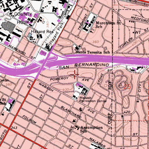 Topographic Map of Tenrikyo Church, CA