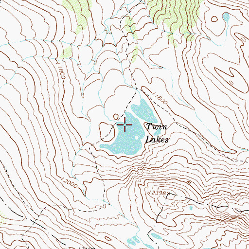 Topographic Map of Twin Lakes, CO