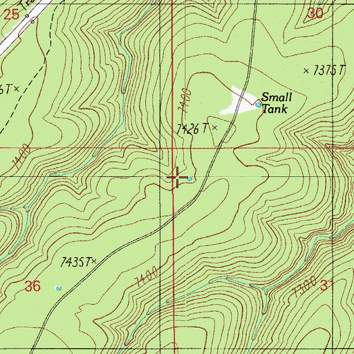 Topographic Map of Dog Tank, AZ