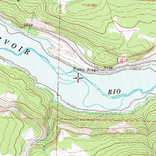 Topographic Map of Weminuche Creek, CO