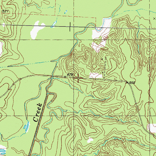 Topographic Map of Caddo National Grassland, TX