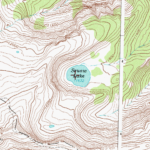 Topographic Map of Squaw Lake, CO