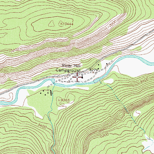 Topographic Map of River Hill Campground, CO