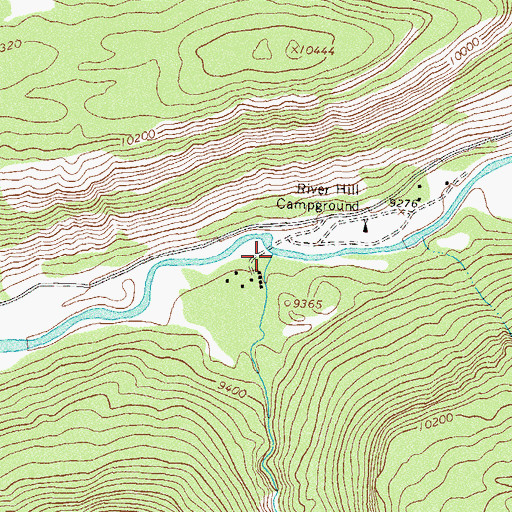 Topographic Map of Little Squaw Creek, CO