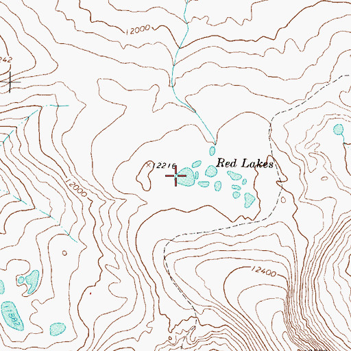 Topographic Map of Red Lakes, CO
