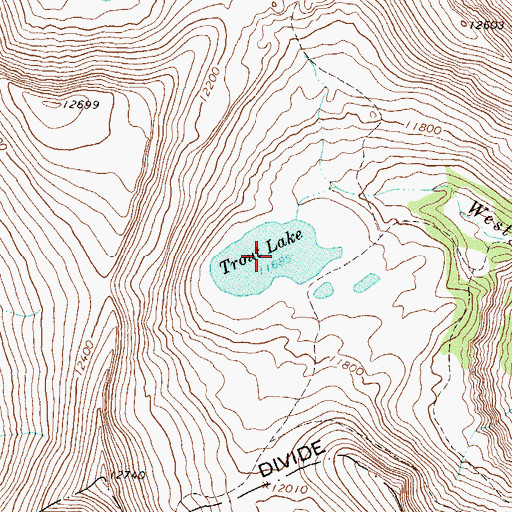 Topographic Map of Trout Lake, CO