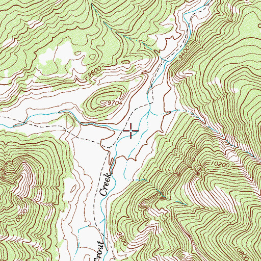 Topographic Map of West Trout Creek, CO