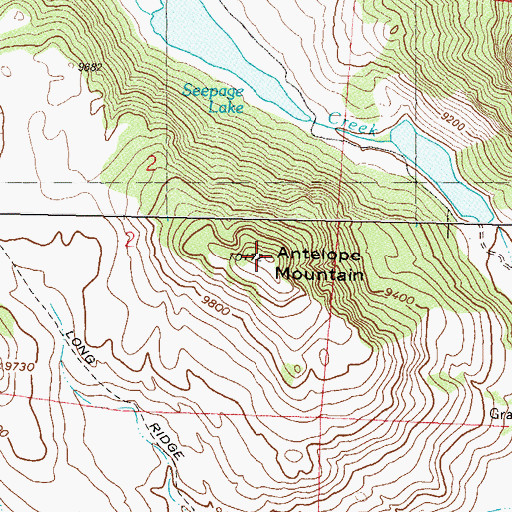 Topographic Map of Antelope Mountain, CO