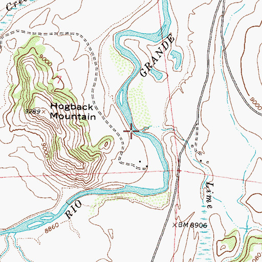Topographic Map of Lime Creek, CO