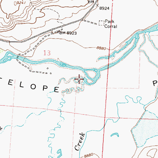 Topographic Map of Cliff Creek, CO