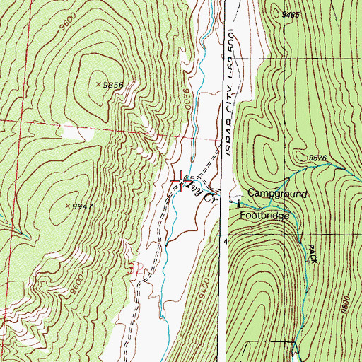 Topographic Map of Ivy Creek, CO