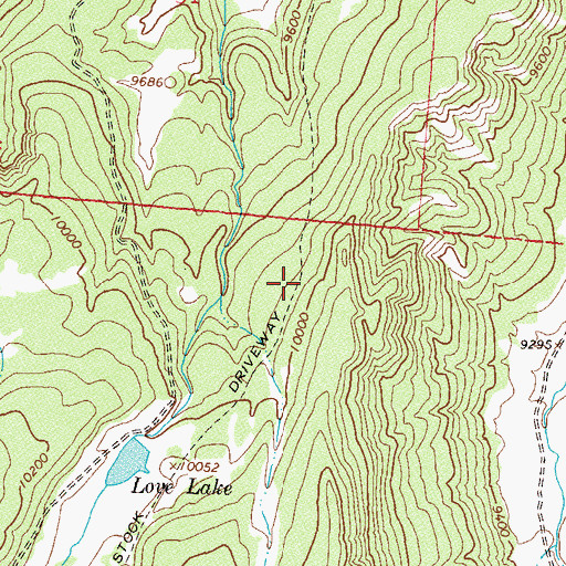 Topographic Map of Middle Creek Stock Driveway, CO