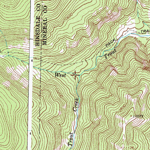 Topographic Map of Middle Trout Creek, CO