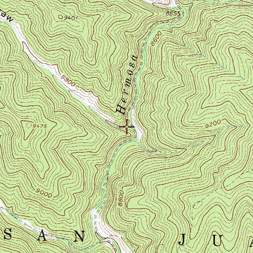 Topographic Map of Lone Spruce Draw, CO