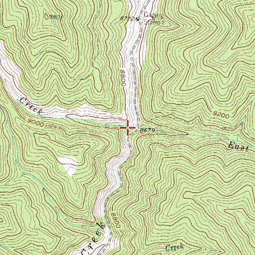 Topographic Map of East Cross Creek, CO